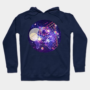 Retro cosmic purple tiger Hoodie